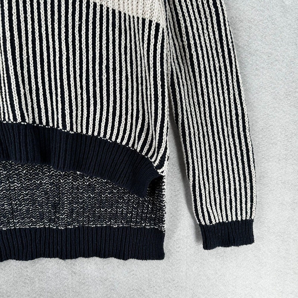 One x One Teaspoon Tunic Sweater Womens LARGE Blue Ivory Oversized‎ Striped - Picture 5 of 15